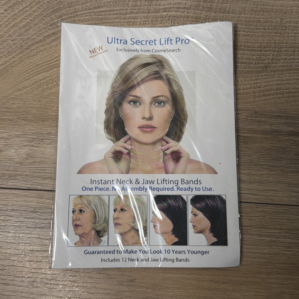 Ultra Secret Lift Pro Instant Neck‎ Jaw Lifting Bands 12 Count NEW Sealed